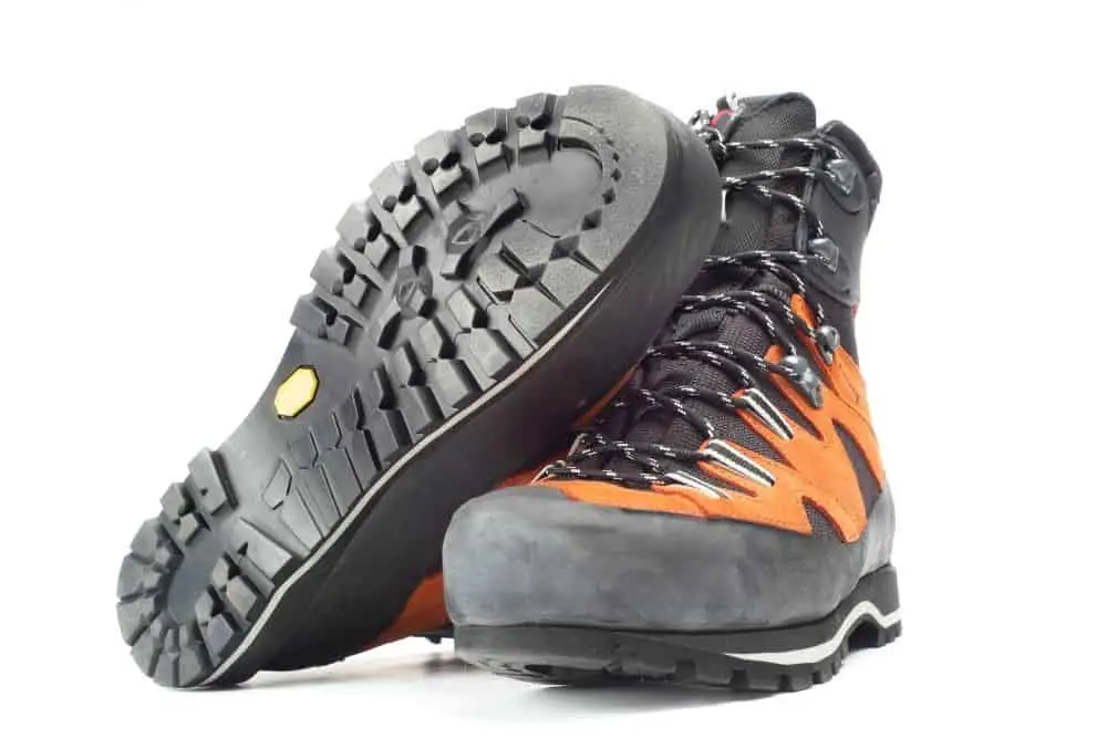 round outsole of slip resistant hiking boots