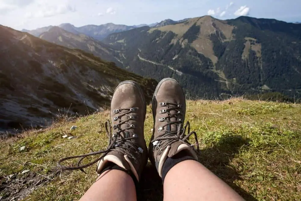 tall hiking boots can prevent stones getting into