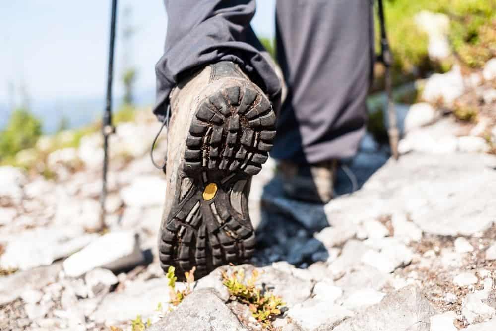 thick outsoles of hiking boots