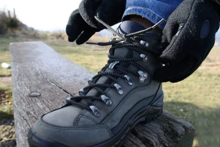Tie The Laces Around Your Ankles While Wearing Hiking Boots