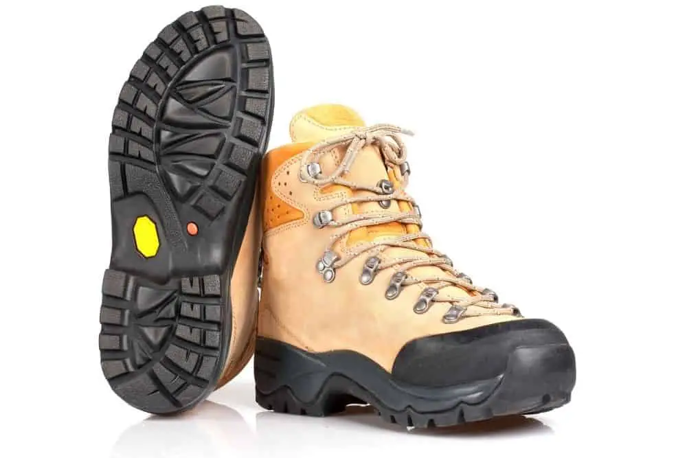 hard rubber outsoles of hiking boots