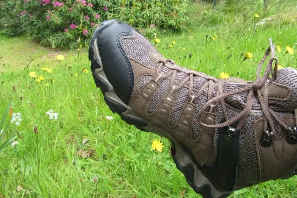 hiking boots fit snugly with adequate toe room