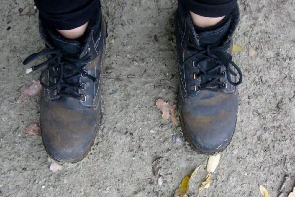 leaking hiking boots due to wear
