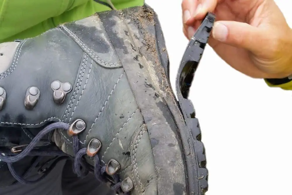 the sole separates from hiking boots