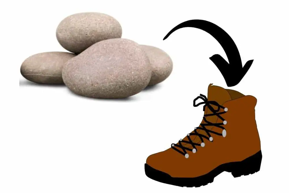 use hot rocks to dry hiking boots