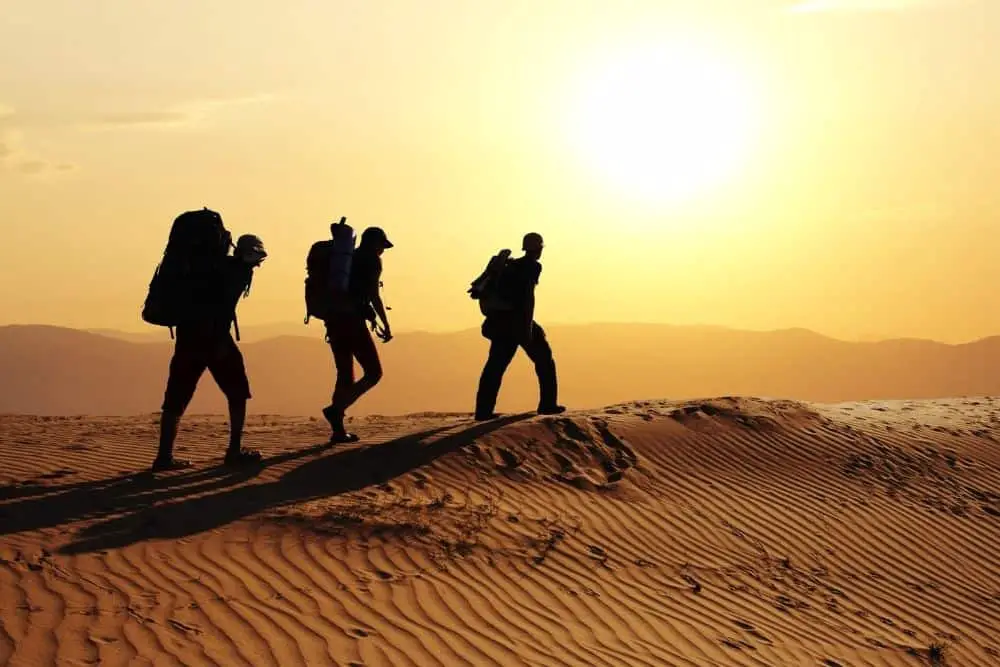 Hiking in the desert