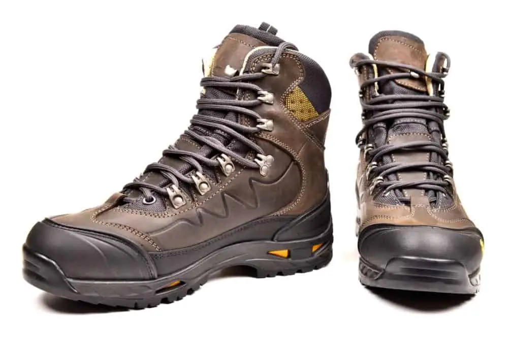 steel toe brown hiking boots
