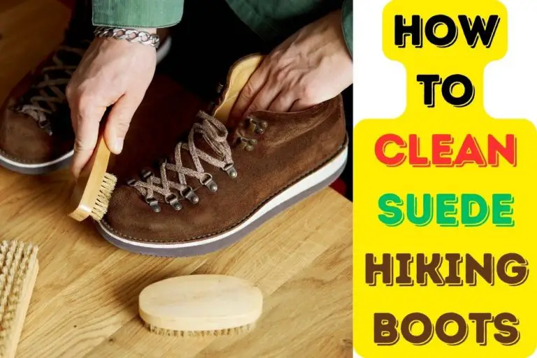 A man brush his suede boots and the title