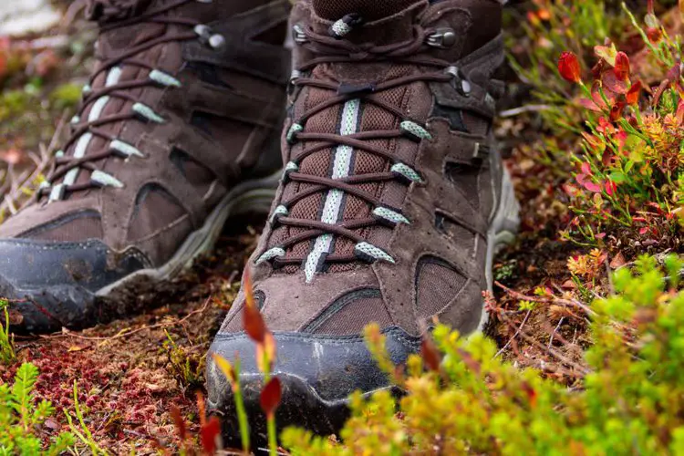 a pair of well ventilated hiking boots