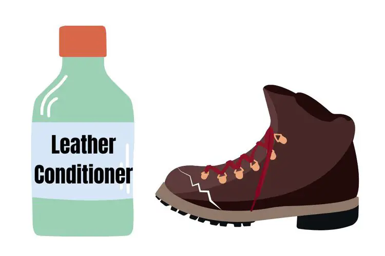 apply leather conditioner to cracked leather hiking boots