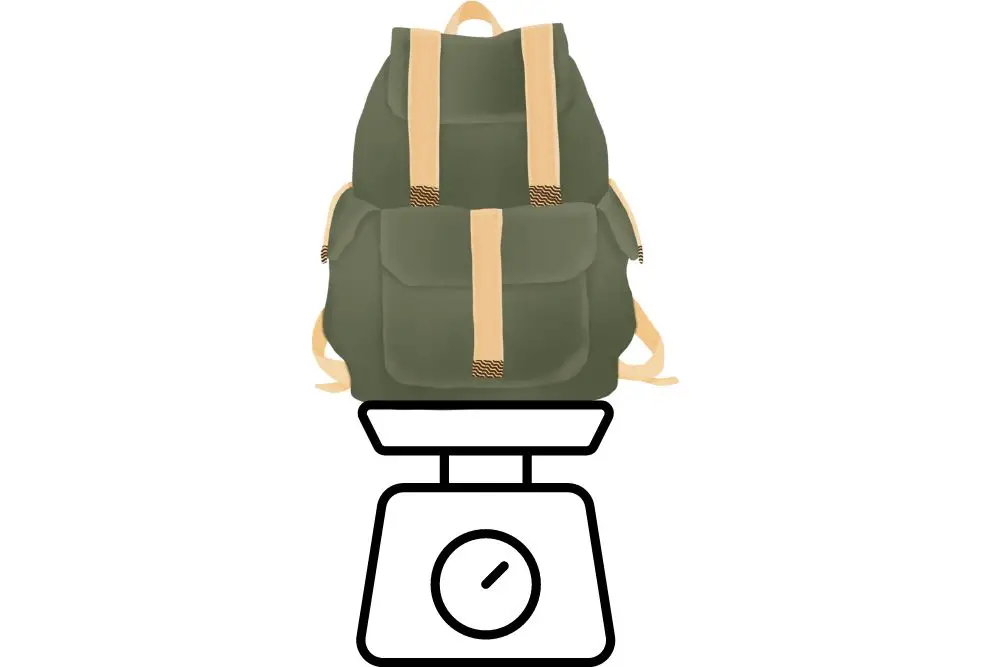 Hiking backpack and the weight