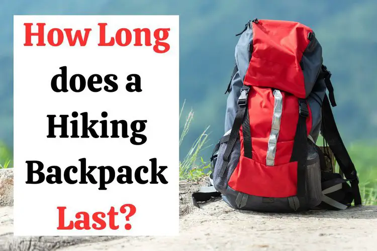 a red hiking backpack on the ground