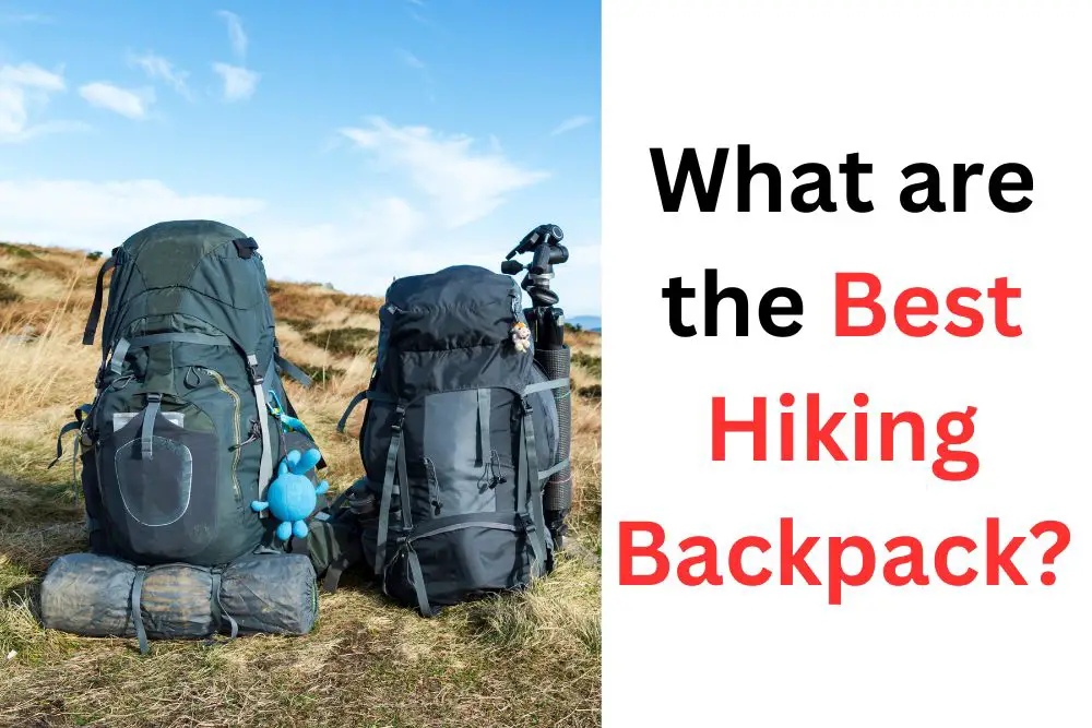 two hiking backpacks on grass