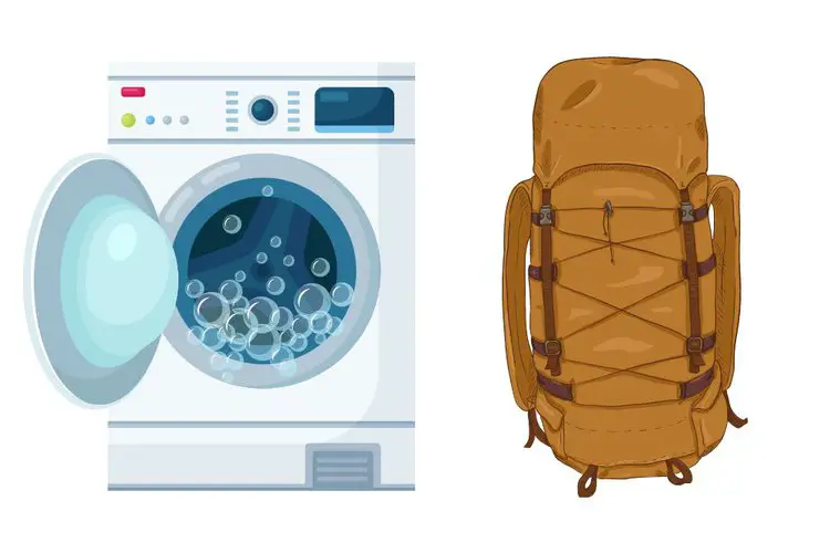 washing machine and hiking backpack