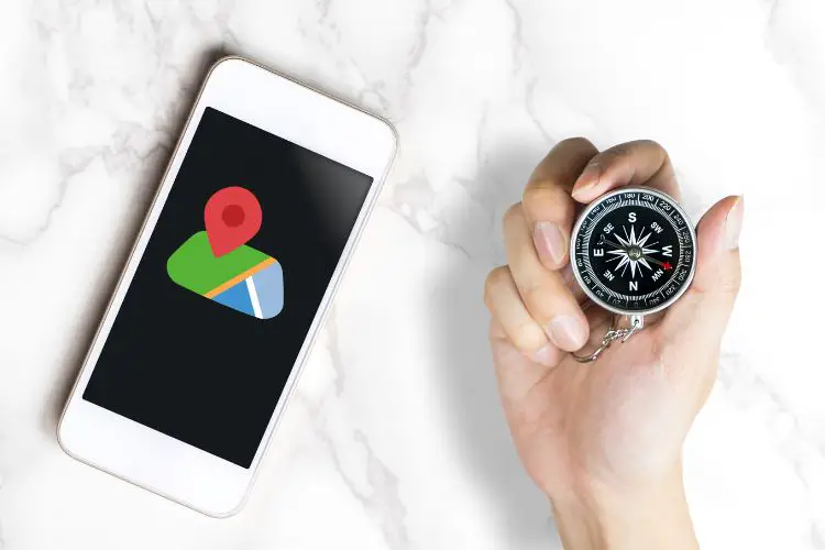 GPS on a phone vs a compass