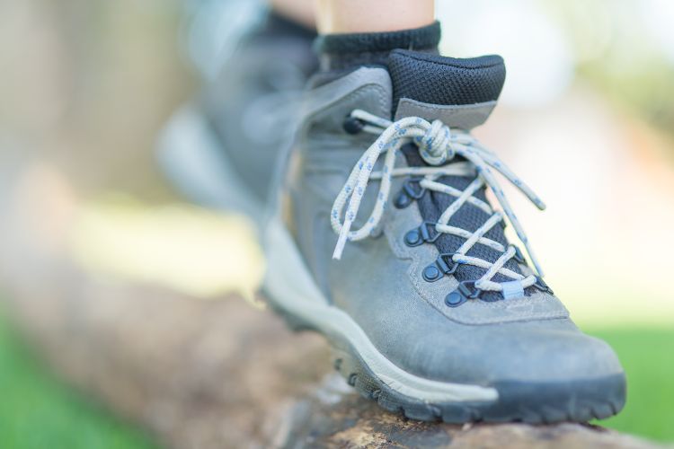 hiking boots close view