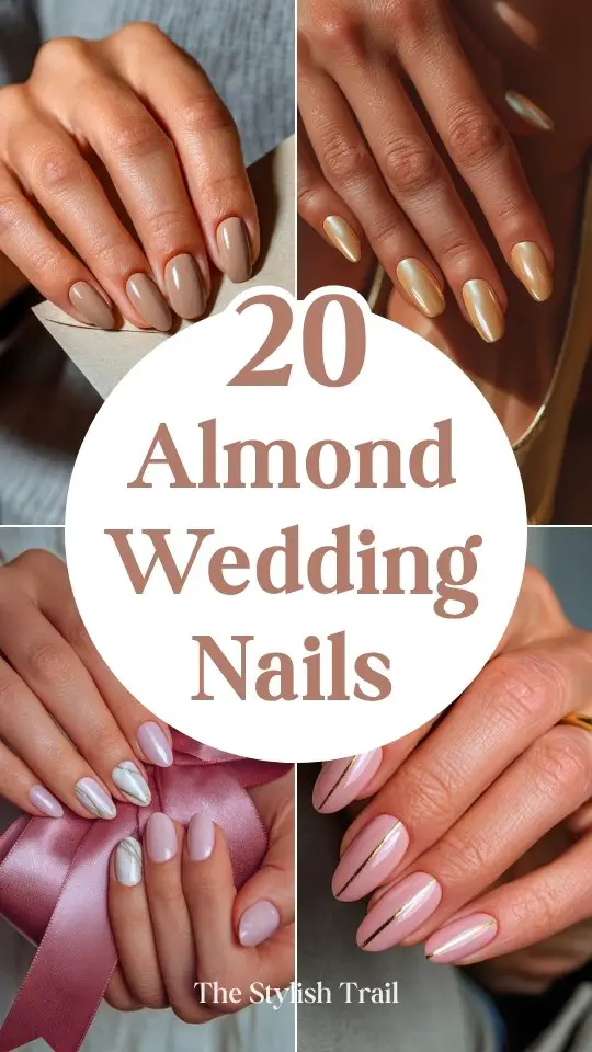 almond wedding nail ideas