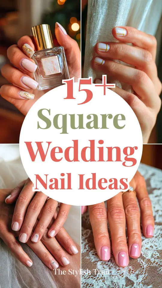 square wedding nail ideas
