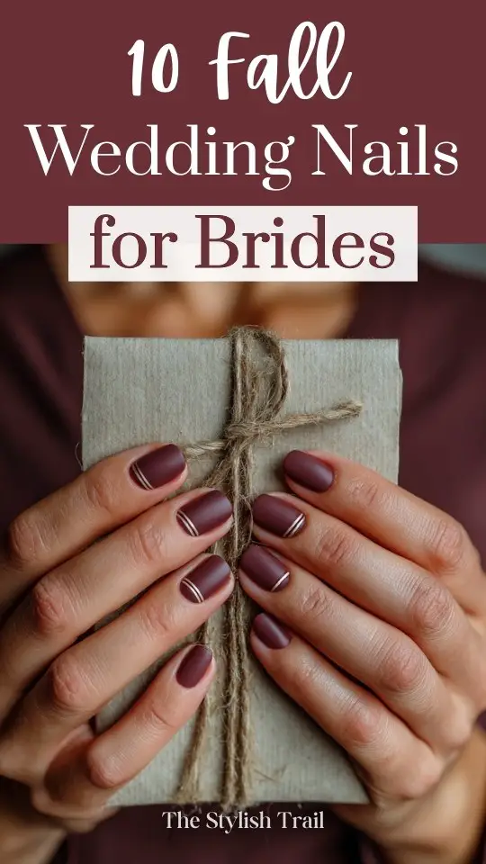 fall wedding nails for brides