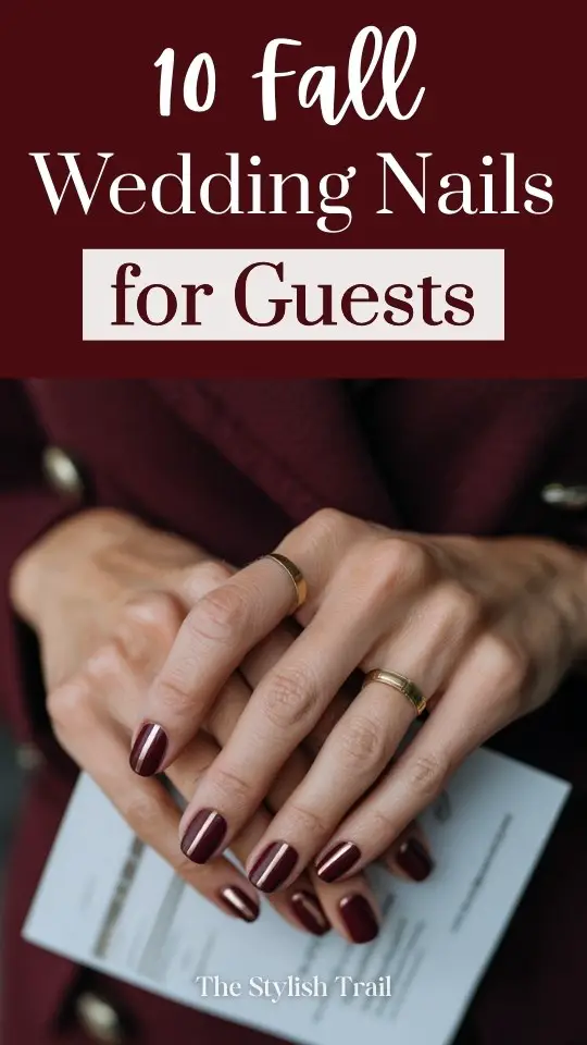 fall wedding nails for guests